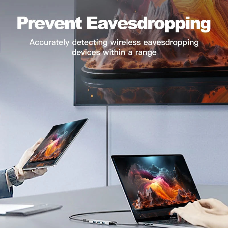NEW Arrivals Privacy Protection Travel Hotels Office T18 Wireless Hidden Camera Detector, Laser RF Signal Scanner, GPS Locator Detection Anti-Peeping Anti-Spy Camera Personal Safety Security Supplies