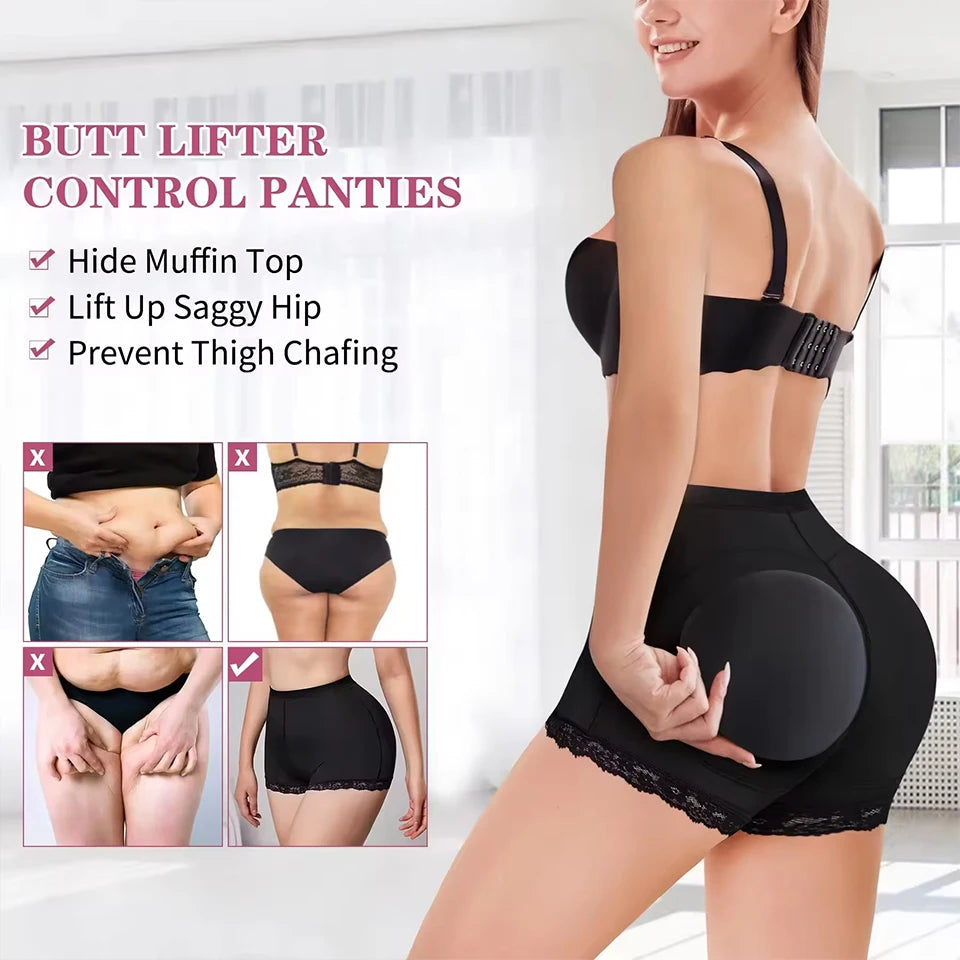 S-3XL Women Butt Lifter Panty Fake Buttock Body Shaper Padded Underwear Lady Lift Bum High Waist Tummy Control Hip Panties Female Ladies High Quality Fashion Underwear products