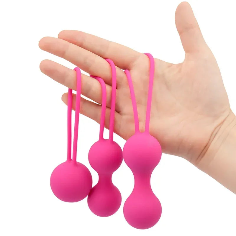3 in 1 Vaginal Balls Erotic Silicone Geisha Balls Kegel Tightening Exercise Love Egg Adult Sex Toys for Woman Sex Shop