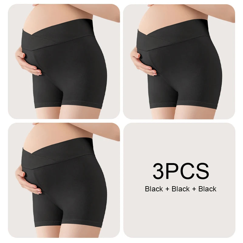 NEW Arrivals M (40-55 KG XL (63-75KG) 3PCS Set Pregnant Pants Shorts Push Up Panties for Pregnant Woman Belly Support Safety Pants Maternity Underwear Plus Size Panties