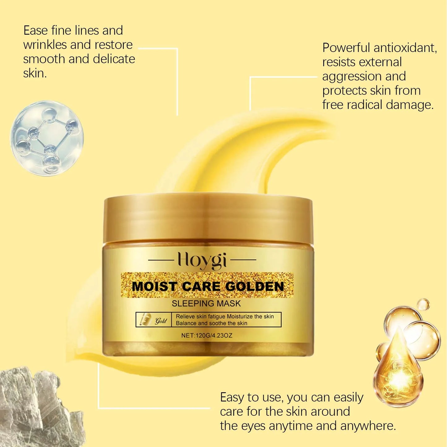 NEW Arrivals 3PCS Set Korean 24K Gold Sleeping Masks Moisturizing Shrinkage Pore Lift Firm Fade Fine Lines Niacinamide Brightening Facial Skin Facial Masks