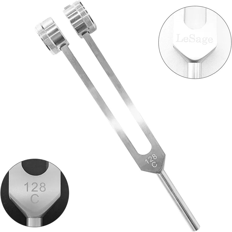 NEW Arrivals 128 Hz Tuning Fork Set Weighted Bio-Acoustic Tuning Fork for Healing Chakra, Sound Therapy, Reliever Stress, Pain Relief Device Health Care Supplies