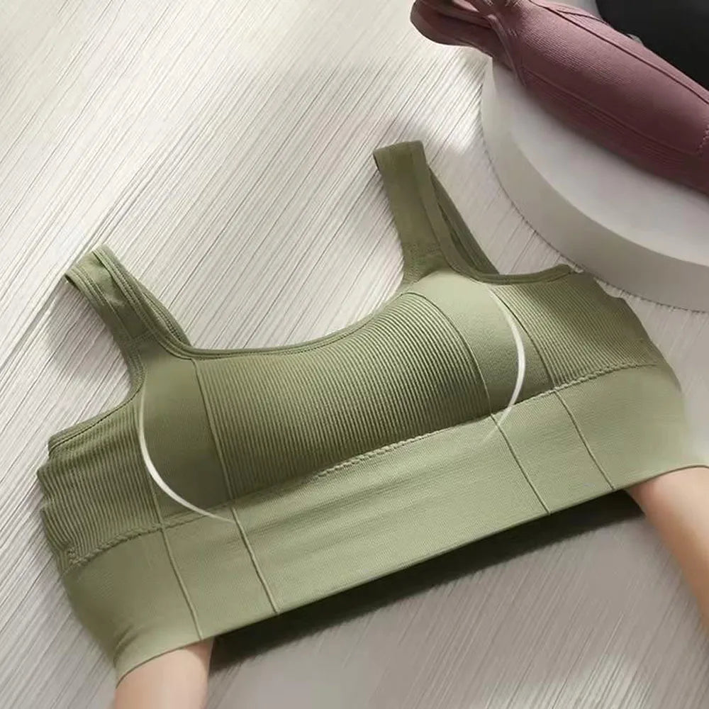 NEW Arrivals 8 Colors Breathable Sports Bra Anti-Sweat Fitness Build-In Tops Women Seamless Yoga Bra Shockproof Crop Top Push Up Sport Bra Gym Girls Workout Tops