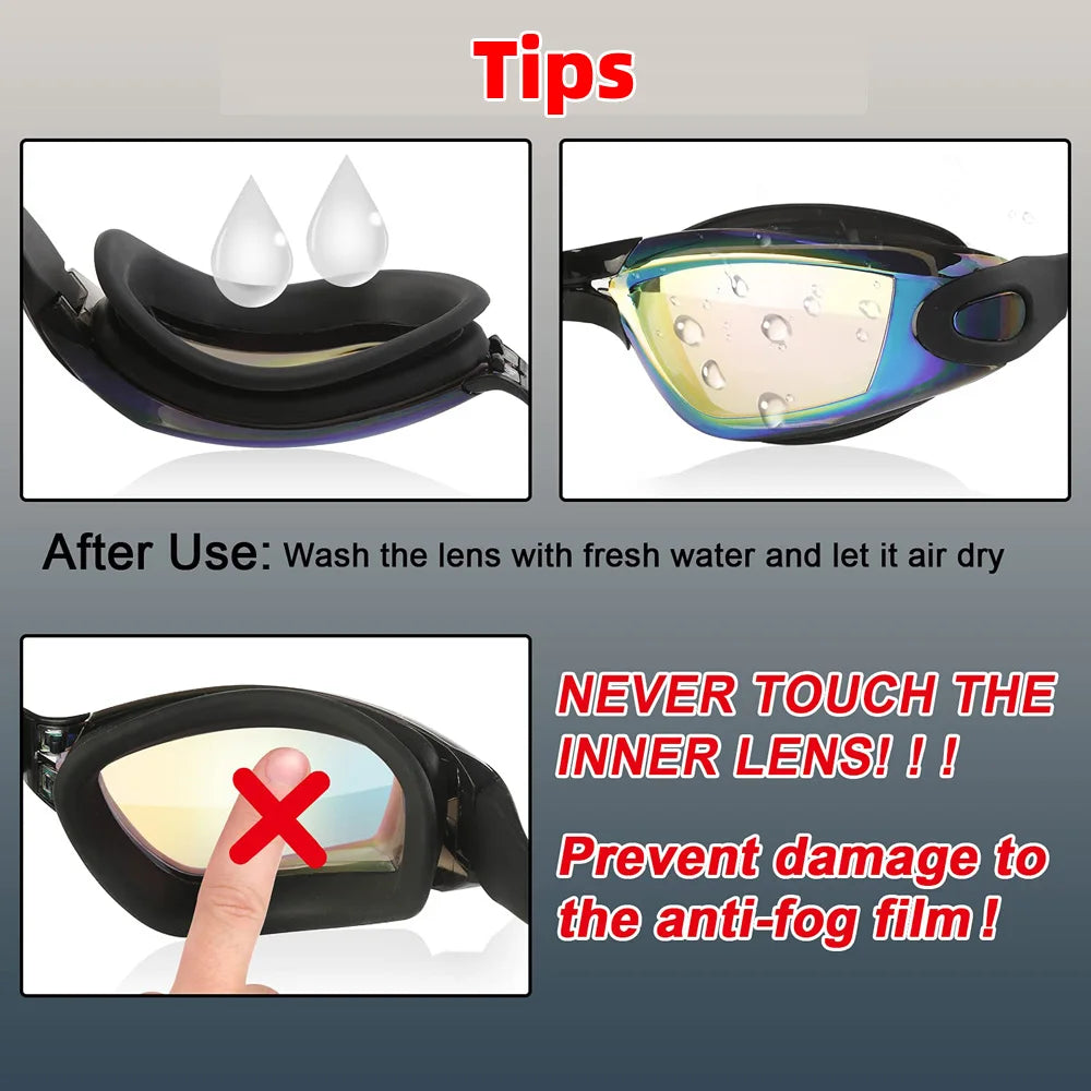 NEW Arrivals 10 Colors Swimming Goggles Professional Waterproof Swim Eyewear Glasses Anti-Fog 100% UV Protection No Leaking For Adult Men Women Youth Sports Supplies