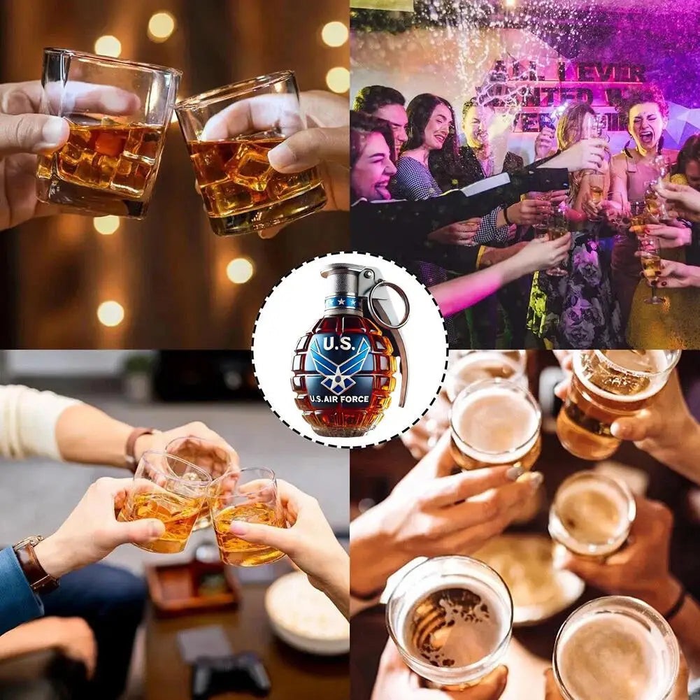 NEW Military Hand Whiskey Bottle Engraved Hand Shape Whiskey Glass For Bar Office Home Decor Wine Cocktail Bottle Statue Decoration