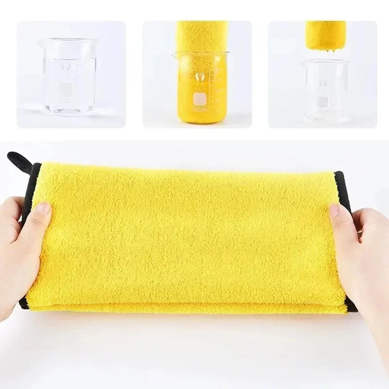NEW Arrivals 10PCS Yellow Set Quick-Drying Dog Cat Towels Soft Fiber Towels Absorbent Bath Towel Pet Bathrobe Convenient Cleaning Towel Dog Accessories Pets Supplies