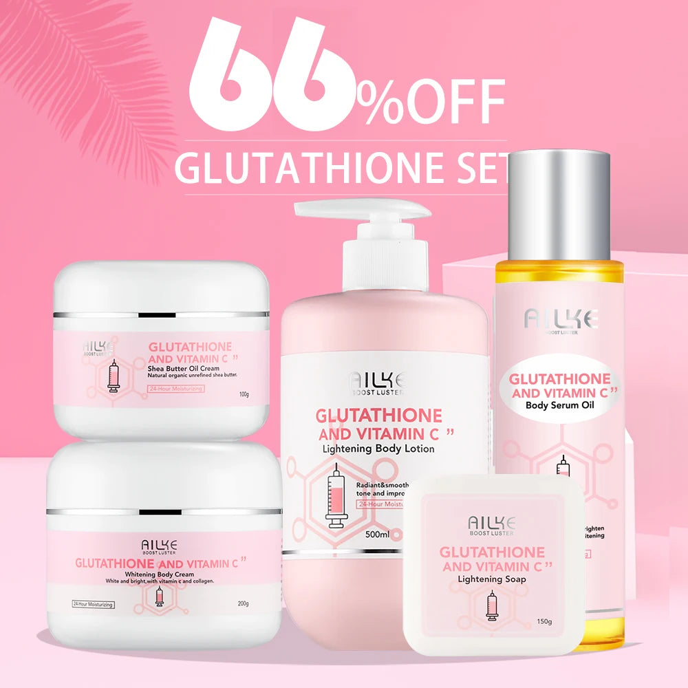 NEW Arrivals Korean High Quality Sets Whitening Remove Black Spots Facial Skin Care Lotion Moisturizing Cream Body Glutathion Vitamin C Black Skin Face Care Products