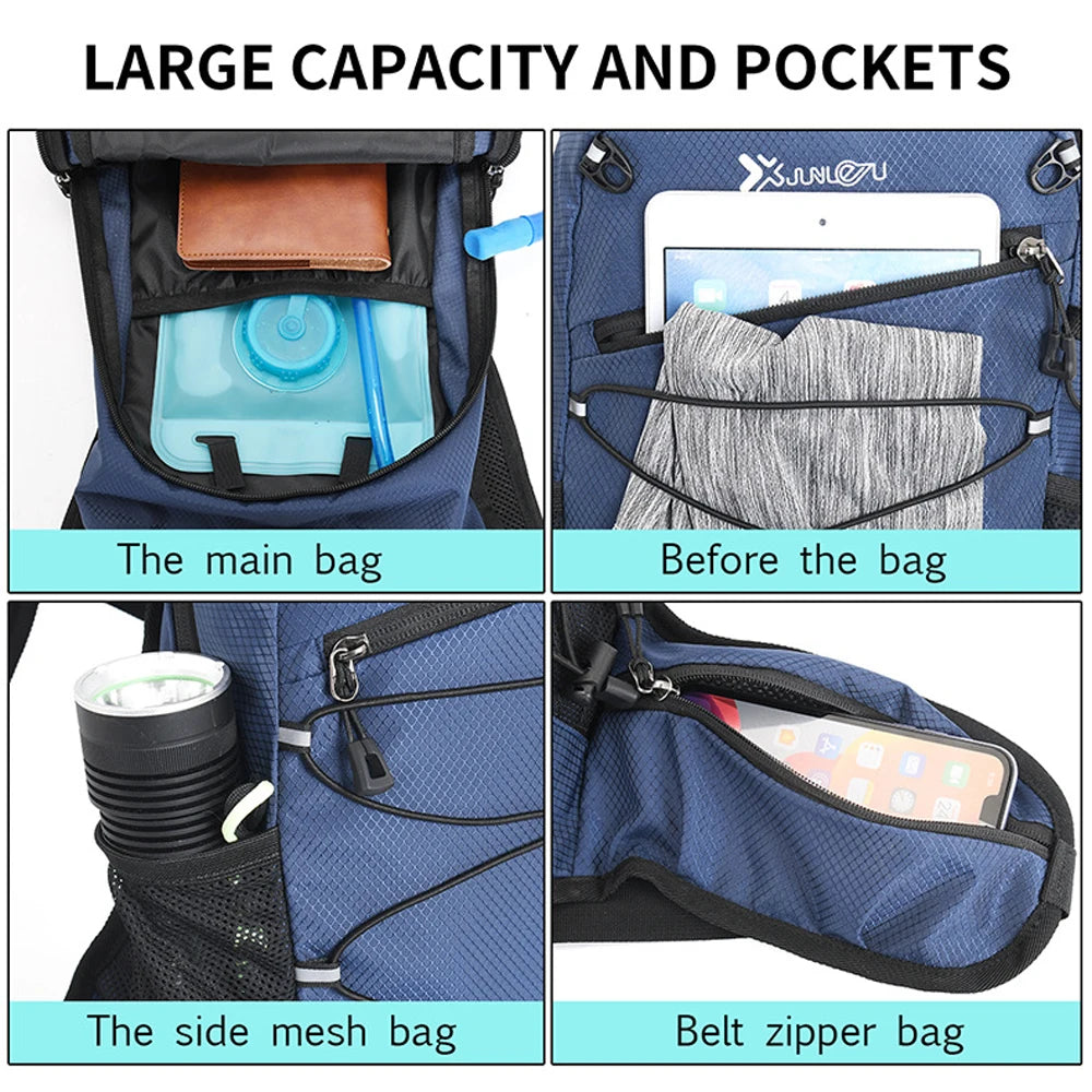 NEW Arrivals Hydration Backpack with Hydration Bladder, 1L, Small Running Backpack with Hydration System, Jogging for Men and Women Outdoor Travel Hiking Climbing Cycling Backpack