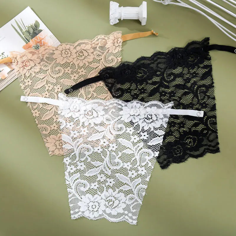 Lace Invisible Bra Privacy Cleavage Cover Underwear Anti Peep Brassiere Seamless Wrap Chest Strapless Lingerie Tube Tops