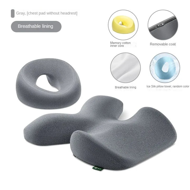 NEW Arrivals 2PCS Set 4 Colors Memory Foam Salon Massage Pillow Universal Face Cradle for Massage SPA Beauty Salon Pad Relax U Shape Face Chest Ribs Pillow Massage Set