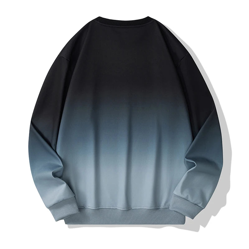 NEW Arrivals XL-7XL Plus Size Sweatshirt 110-180kg 5XL 6XL 7XL Gradient Loose Pullovers Long Sleeve T-Shirt Tee Oversized Tops Big Size Chubby Curvy Men Sports Clothing