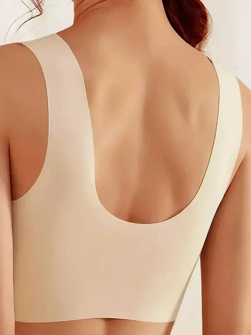 NEW Arrivals 4PCS Set L(45-50KG) -5XL(100KG) Set Women Lace Bra Perspective Push Up Ice Silk Deep V Bralette Bra Sexy Lingerie Tops Plus Size Cup Mom's Underwear