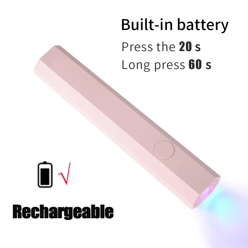 NEW Arrivals Mini Nail Lamp with LED Display Portable Mini UV Light for Gel Nails with 2 Timers Fast Charging Small UV Light Manicure Nails Care Accessories Cosmetics Supplies