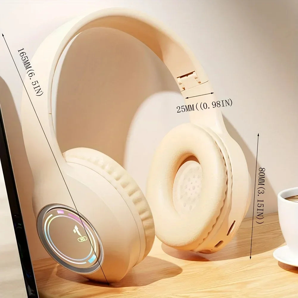 NEW!!!! 5.2 Cool M3 Headset Bluetooth Earphones Foldable Glowing Card Insertion Stereo Sound Long Battery Life Sports Supplies