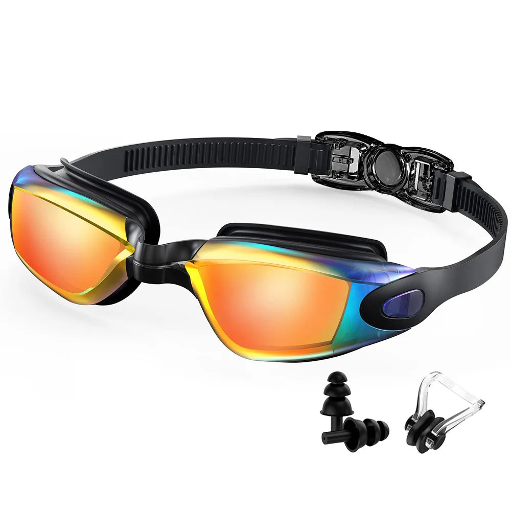 NEW Arrivals 10 Colors Swimming Goggles Professional Waterproof Swim Eyewear Glasses Anti-Fog 100% UV Protection No Leaking For Adult Men Women Youth Sports Supplies