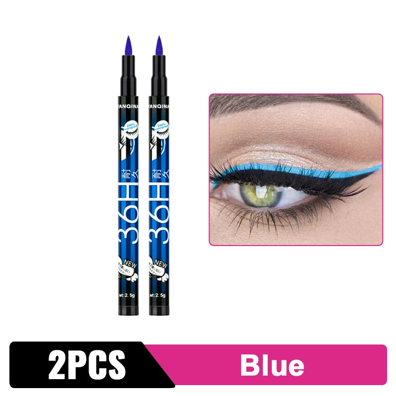 Liquid Eyeliner Quick-Dry Waterproof Eyeliner Pencil 36H Long-Lasting Black Liquid Eye Liner Pen Makeup Cosmetics Tool Beauty