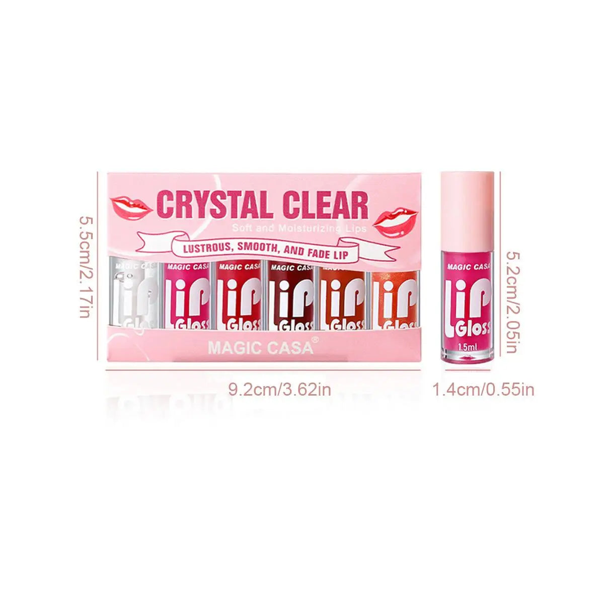 NEW Arrivals 6PCS Set Korean Small Bottle Hydrating Jelly Lip Oil Long-Lasting Moisturizing Smooth Shimmering Lip Hydrating Liquid Korean Skin Care Products