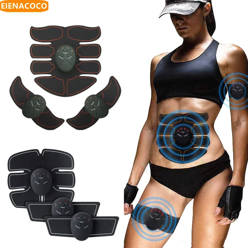 NEW Arrivals EMS Smart Wireless Muscle Stimulator Trainer Fitness Portable Abdominal Electric Abdominal Patch Trainer Stickers Body Massager Sports Supplies