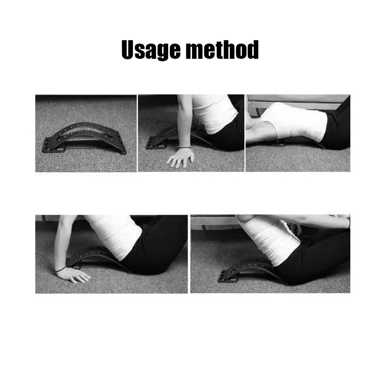 NEW Arrivals Blue/Pink Color Back Magnetic Massager Stretcher Equipment Massage Tools Massage Magic Stretch Fitness Lumbar Support Relaxation Spine Pain Relief Home Sports Supplies