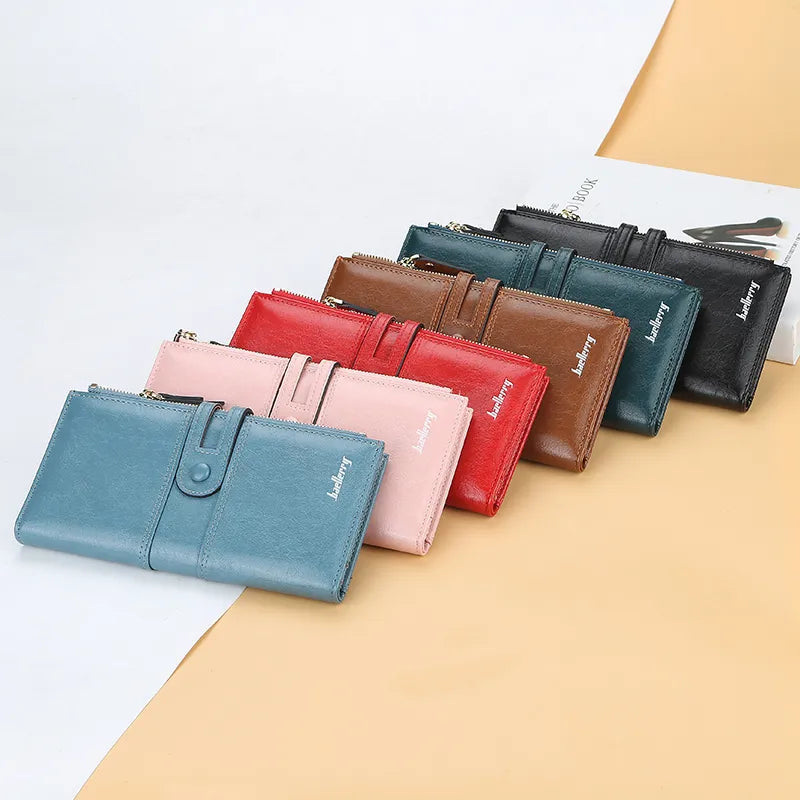 Women Wallets Fashion Long PU Leather Top Quality Card Holder Classic Female Purse Zipper Brand Wallet For Women