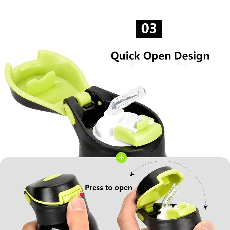 NEW Arrivals 500ML Outdoor Sport Bicycle Water Bottle Vacuum Stainless Steel Cycling Water Cup Thermal Drink Mug Travel Cycling Equipment Sports Supplies