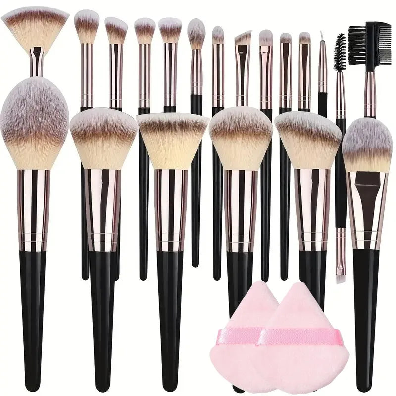 Professional 20PCS Makeup Brushes Set Eyeshadow Foundation Concealer Blending Blush Brush Kabuki Soft Fluffy Women Girls Beauty Salon Tools Female Ladies Luxury Cosmetics Accessories Products