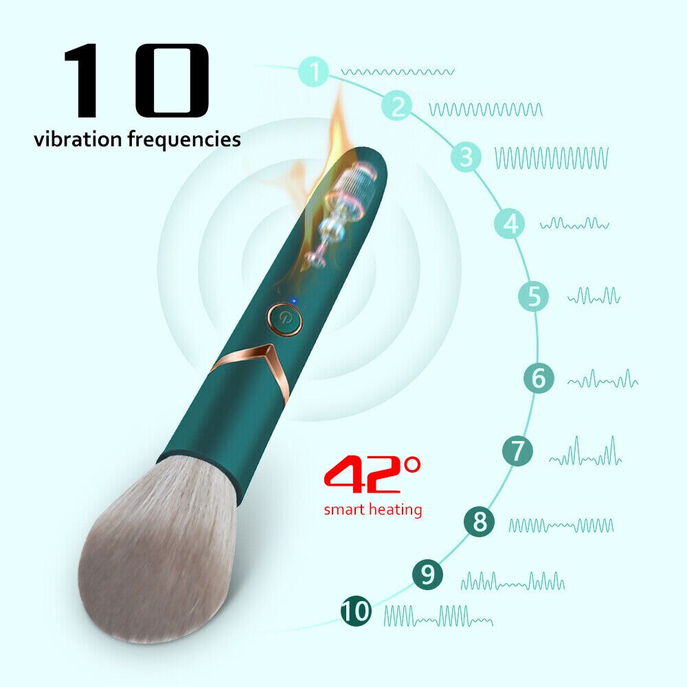 Vibrators Makeup Brush With Heating Function G Spot 10 Mode Bullet Vibrators for Women Clitoris Powerful Toys for Adults 18 Sex