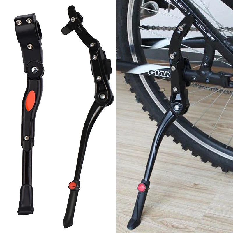 NEW MTB Road Bicycle Kick Stand Aluminum Kickstand 24/26/27.5/29/700C Adjustable Mountain Bike Support Side Rear Parking Rack Bicycle Parts Spares Accessories Sports Supplies