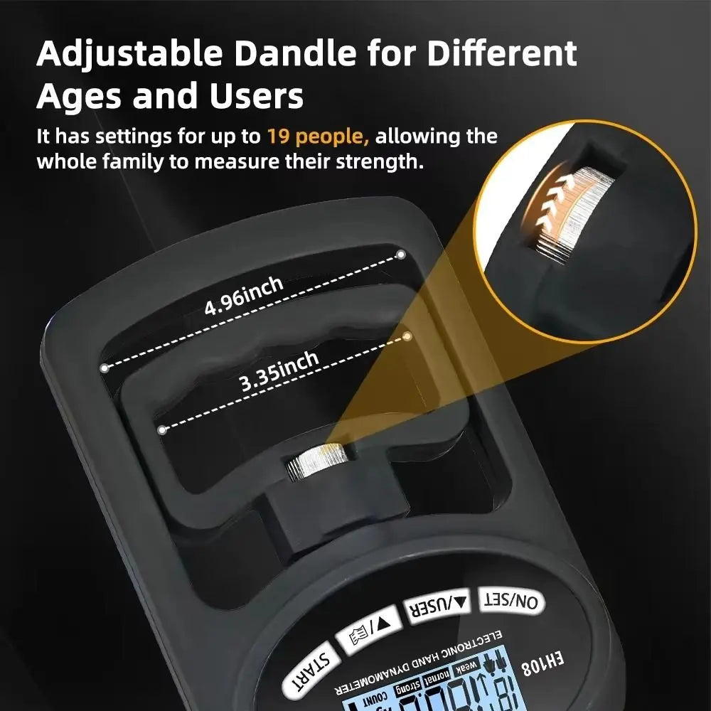 NEW 265Lbs/120Kg Grip Strength Tester LCD Screen Hand Grip Digital Hand Dynamometer USB Grip Strength Meter for Power Training Sport Accessories