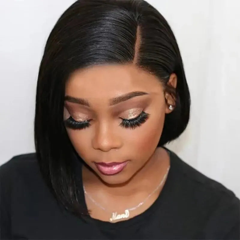 Hot Sale Short BOB Wig T Part Side Part Bob Wigs Lace Frontal Cuticle Aligned Pre Plucked Brazilian Human Hair for Black Women
