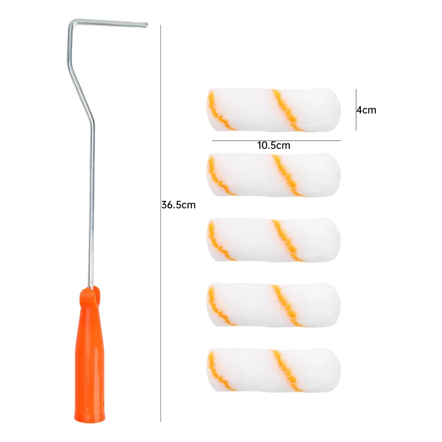 NEW Arrivals 24PCS Set Paint Rollers Brush Kit Household Wall Painting Tools Reusable Paint Roller Decorating Brushes for Wall Construction Furniture Home Painting Tools