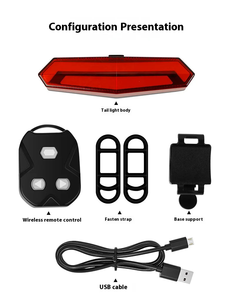 NEW Arrivals USB Rechargeable LED Warning Light Set For Bicycle Accessories Waterproof Bicycle Tail Light For Night Riding Equipment For Mountain Road Bikes