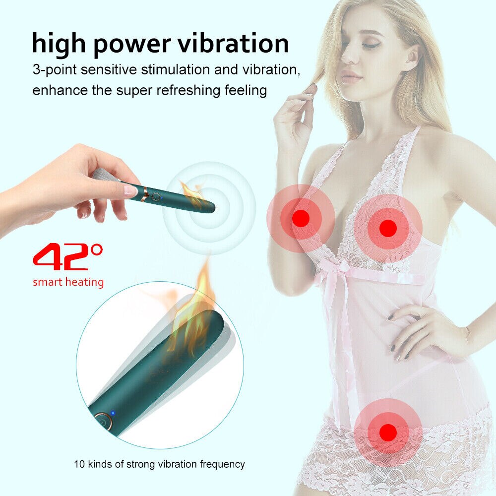 Vibrators Makeup Brush With Heating Function G Spot 10 Mode Bullet Vibrators for Women Clitoris Powerful Toys for Adults 18 Sex