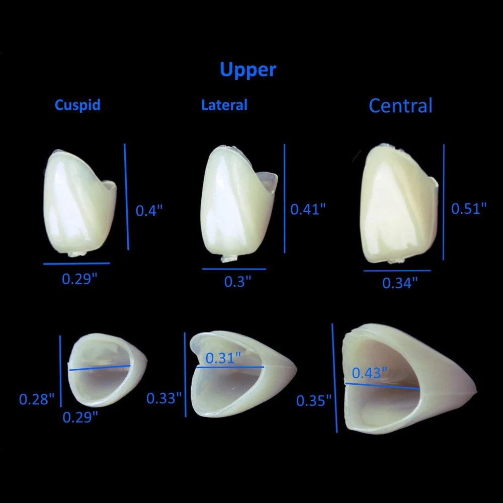 50 Pcs/Box Dental Temporary Crown Kit Anterior Front Molar Posterior Teeth Veneers Dentistry Tooth Whitening Tools