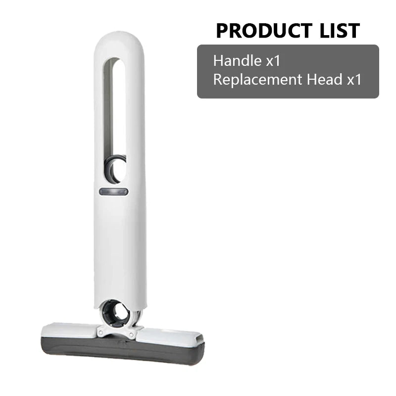 NEW Arrivals 2PCS + 3 Replacement Head Set Mini Mop Self Squeeze Mop Powerful Folding Household Clean Tools No Hand Wash Strong Absorbent Mop for Bathroom Kitchen Desktop