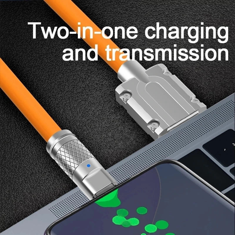 NEW Arrivals 3PCS Set 120W Super Fast Charge Type-C Liquid Silicone Cable Quick Charge USB C Lines For Xiaomi Huawei Samsung USB Phone Data Wire