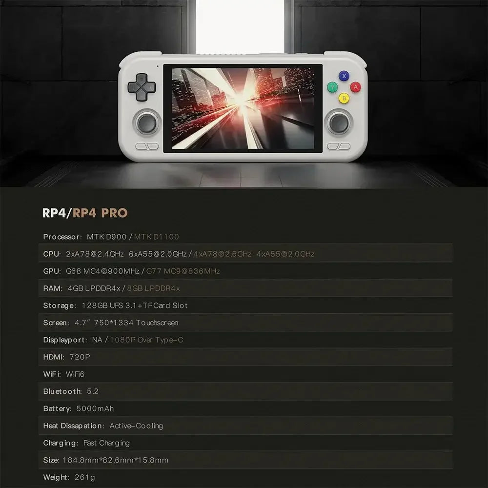 Upgrade Your Gaming Experience New RP4 PRO Android11 5000mAh 256G 70000+ Games For PS2 PSP PS1 Arcade Game Play Anytime Anywhere