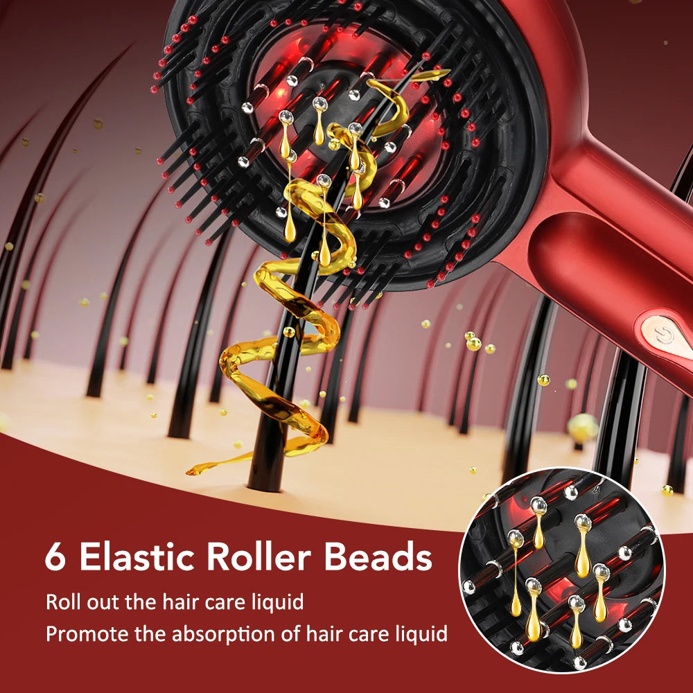 NEW Electric Scalp Massage Comb Scalp Oil Applicator Hair Care Red Light Head Massager for Hairline Growth Anti-Hair Loss Hairbrush