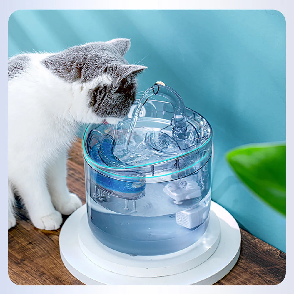 NEW Arrivals Cat Water Feeder Automation Sensor Faucet Fountain Food Grade Transparent Plastic Dog Water Dispenser For Cat Pet Sensor Drinker Pets Supplies