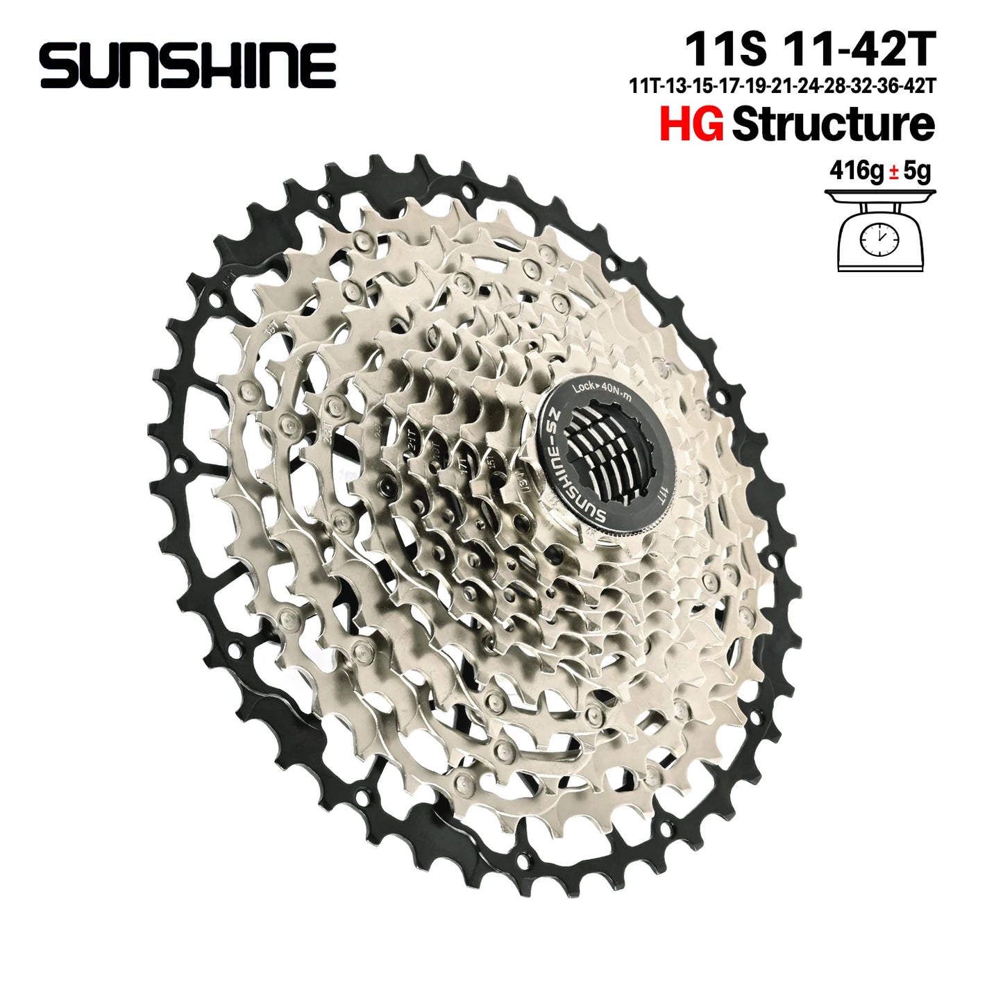 Ultralight Bicycle Cassette Freewheel Carbon Steel Material 9/10/11/12/13 Speed HG Structure Sprocket for Mountain Bike Bicycle Accessories Sports Supplies