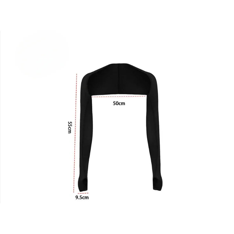 NEW Arrivals 1pcs UV Resistant Outdoor Cycling Golf Sleeve Shawl Shoulder Length Straight Sleeve Cool Feeling Viscose Filament Sunshade Women Sports Apparel Accessories