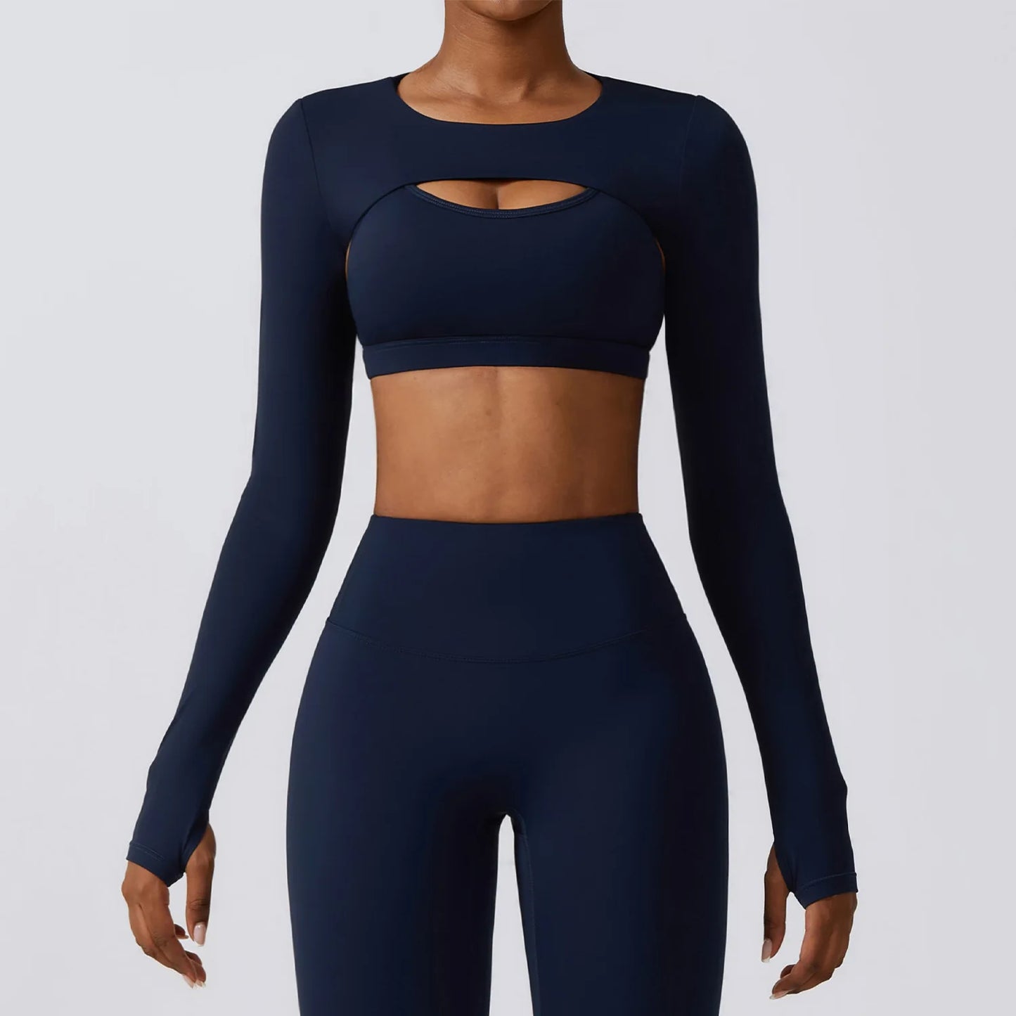 NEW S-XL 4 Colors Women Crop Tops Long Sleeve Breathable Running T-Shirts Gym Sports Top with Pad Yoga Shirts Fitness Workout Yoga Clothing Sets