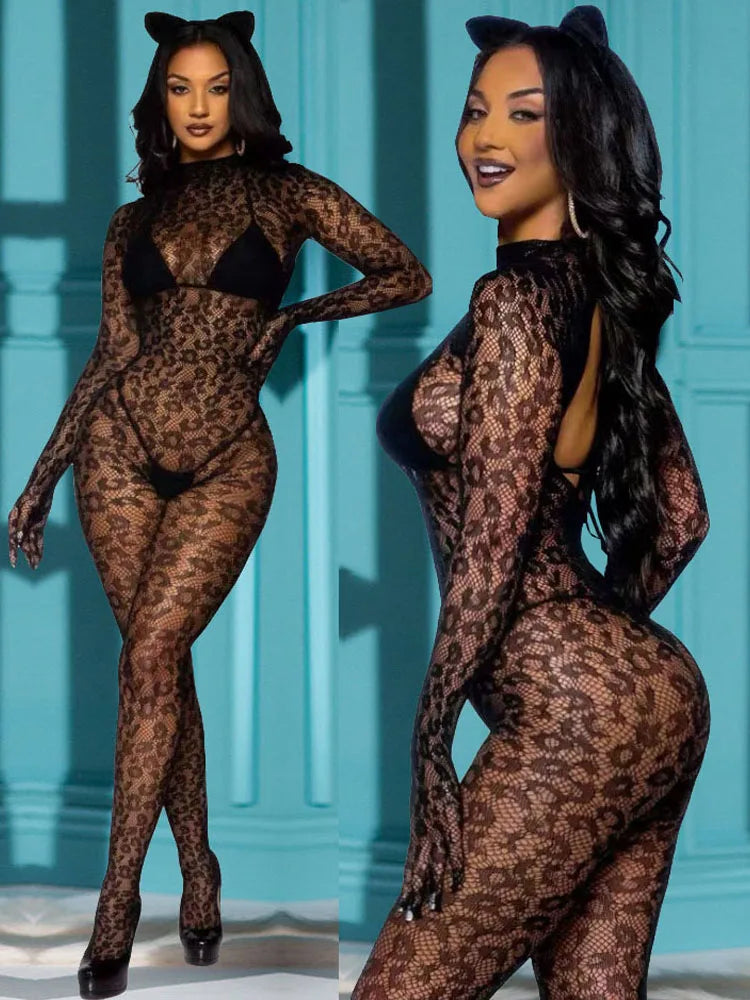 2XL Babydoll Chemise Hot Erotic Costumes Sexy Underwear Sleepwear Sexy Plus Size Lingerie Women Exotic Apparel Crotch Less Sheer