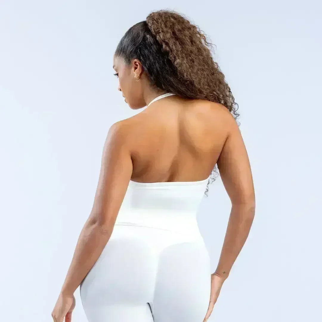 NEW Arrivals 2PCS Set 10 Colors Padded Sleeveless T-Shirt with Halter Collar Hip Pants Summer Sportswear Women Fitness Yoga Pilates Suit Outdoor Hiking Running Sports Clothes