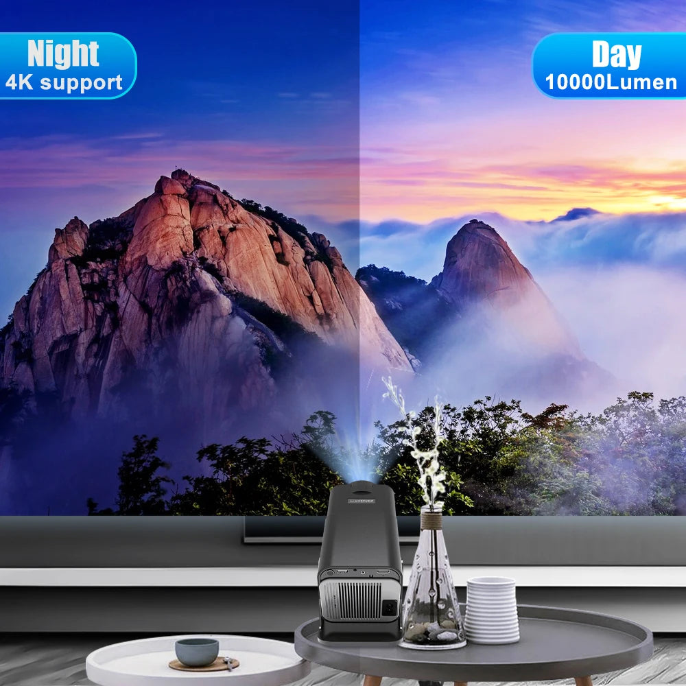 Android 11 390ANSI HY320 Projector 4K Native 1080P Dual Wifi6 BT5.0 Cinema Outdoor Portable Projector Upgrated HY300