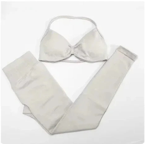 NEW Arrivals 10 Colors Women Gym Breathable Fashion Yoga Fitness Clothes Hip Pants Tie Bra Comfortable Sports Pilates Fitness Set