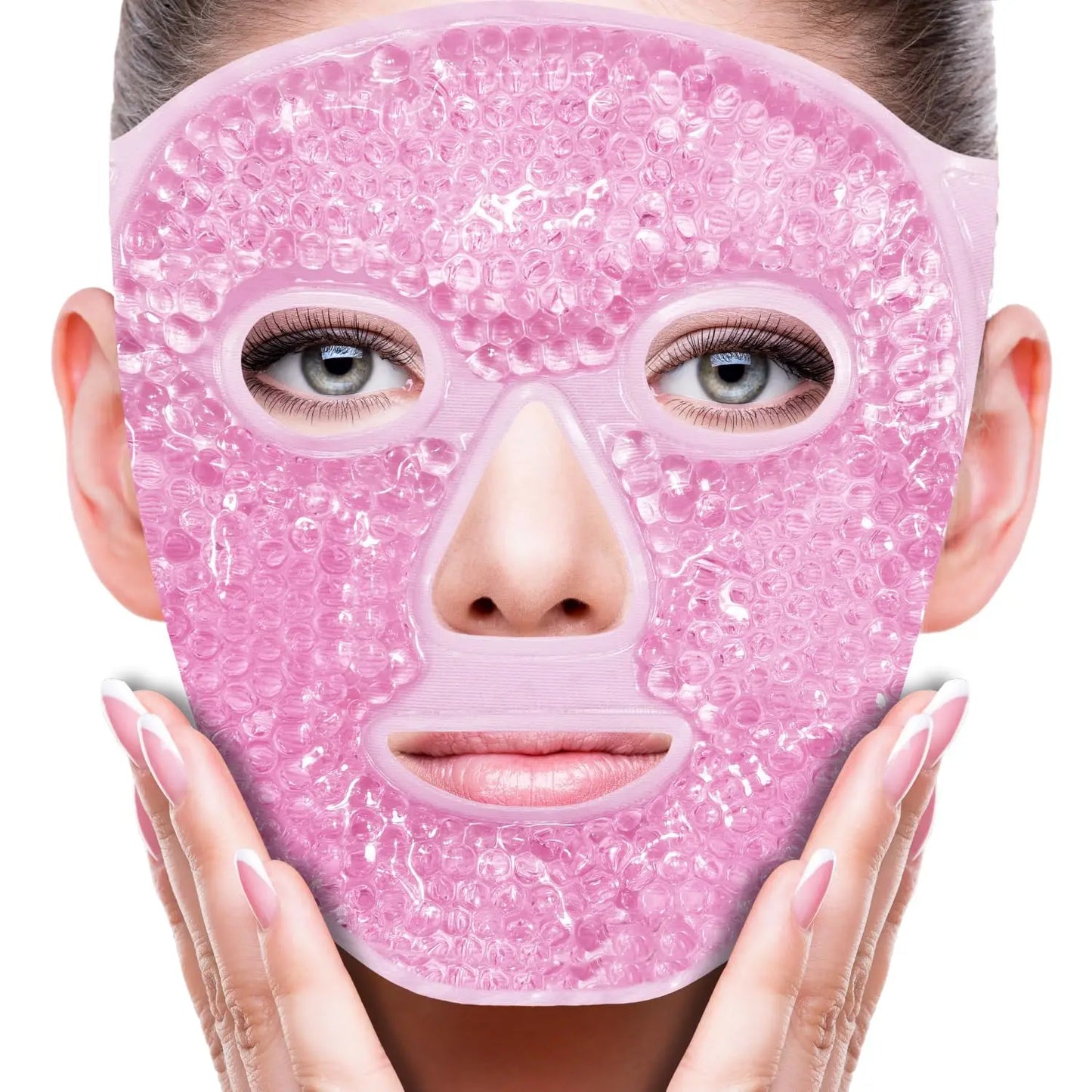 NEW Arrivals 2PCS Set 3 Colors Cooling Ice Face and Eye Mask for Reducing Puffiness, Bags Under Eyes, Sinus, Redness, Pain Relief, Dark Circles, Migraine, Hot/Cold Pack Ladies Beauty Salon Spa Supplies