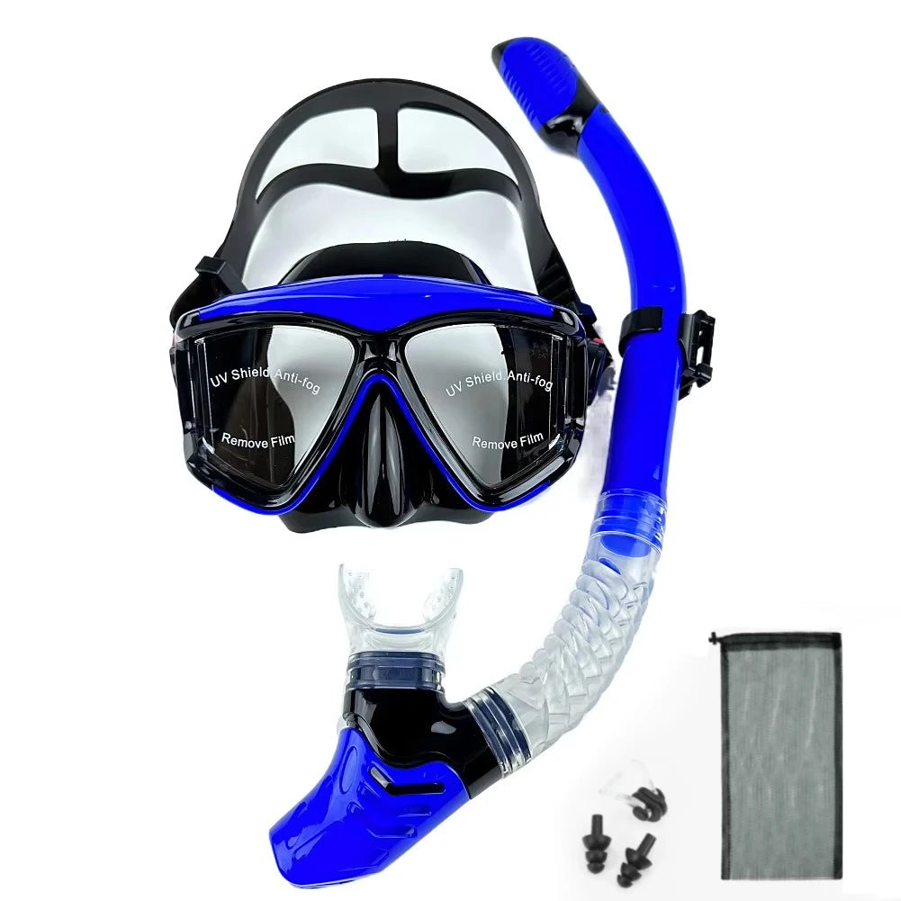 NEW Arrivals 8 Colors Professional Scuba Diving Mask Snorkeling Suit Adult Silicone Skirt Anti-Fog Goggles Swimming Water Pool Beach Diving Accessories Sports Supplies