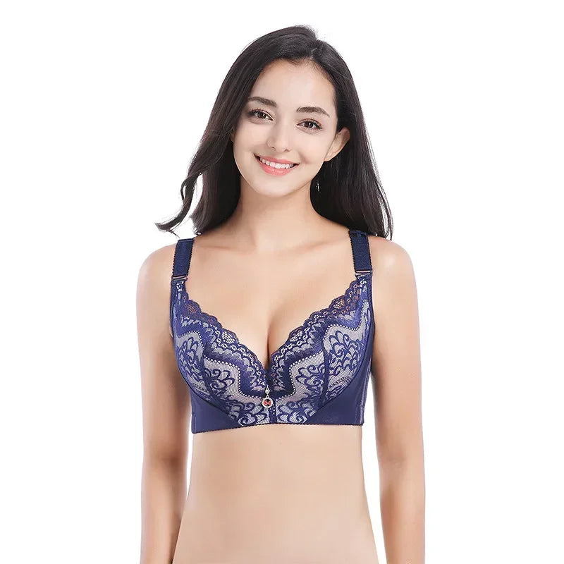 NEW Arrivals 6 Colors Women Sexy Lace Bras Push Up Palm Tattoos on Tops Fat MM Thin Cup Thin Push Up Bra Adjustable Sexy Plus Size C D E Cup Lingerie Bra Ladies Sexy Underwear Supplies