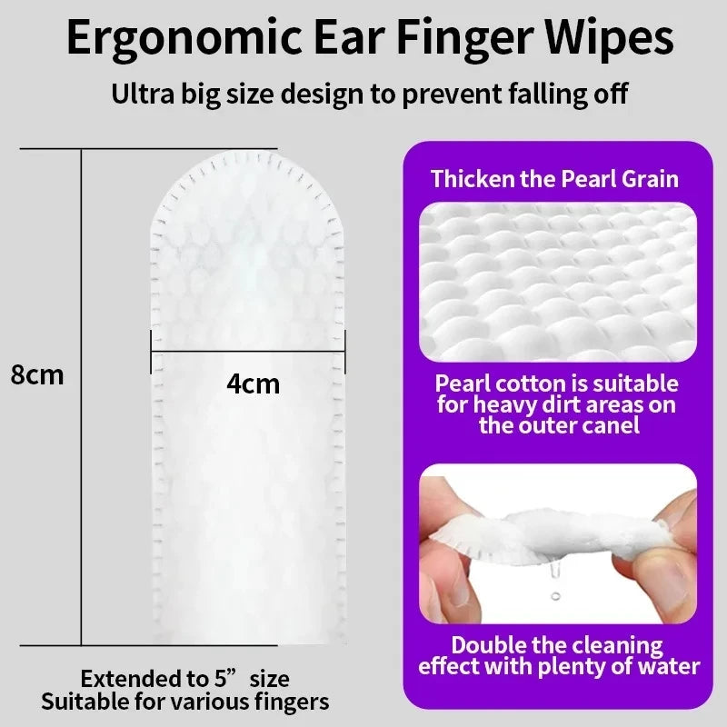 NEW Arrivals 50PCS Pet Korean Cleaning Products Ear Cleaning Wipes Ear Care Fingertips Ear Mite Removal Cat and Dog Ear Hygiene Products Pets Health Care Supplies